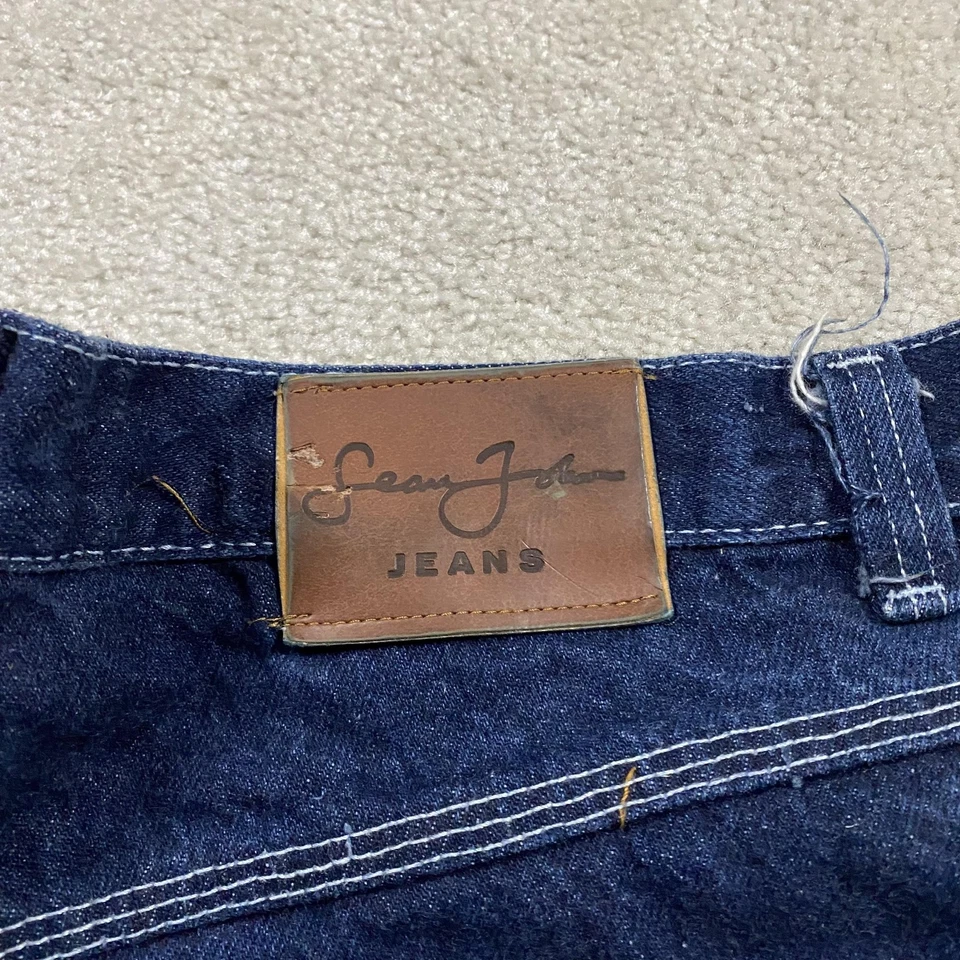 Pantalones Cortos De Colección Y2K Sean John Jean Para Hombres 38 Azul Denim Carpintero Sueltos Carga Foto 3 de 4