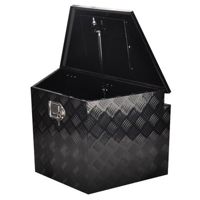 36x18x19 Aluminum Trailer Tongue Tool Box Waterproof with Lock Keys Black