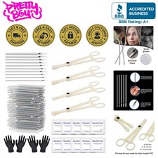 Body Piercing Kit - 43Pcs Professional Piercing Tool Kit with 12G 14G 16G 18G...