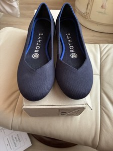 Rothy’s Maritime Lattice Flats Size 6 NAVY BLUE Comfy Round Toe
