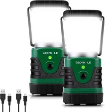 Lighting EVER Camping Lantern Rechargeable, 1000LM, 4 Light Modes, 4400mAh Po...
