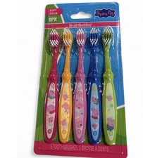Peppa Pig 5 Pack BrushBuddies Toothbrushes