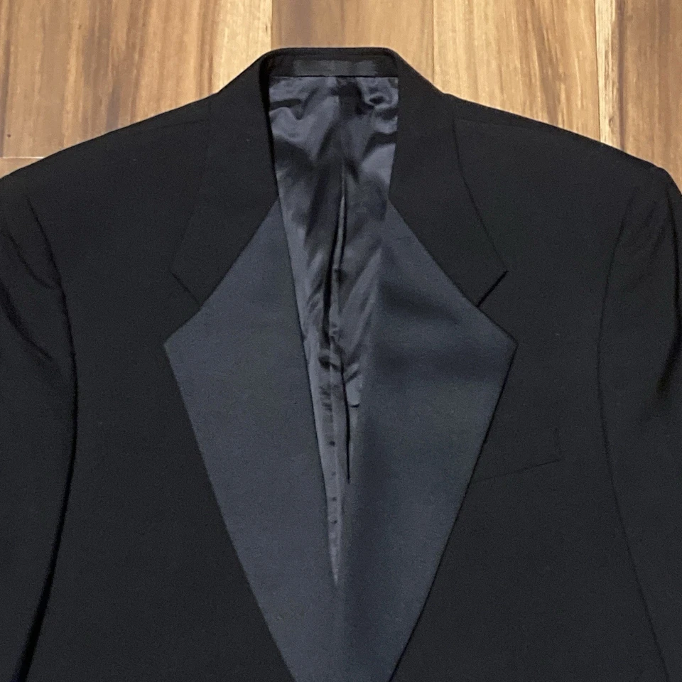 Chaqueta Esmoquin Tallia Uomo Para Hombres 40S Negra 1 Botón Formal Lana De Colección Hecha en EE. UU. Foto 2 de 4