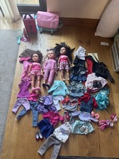 Design A Friend Puppen Konvolut mit 20 + Outfits, 3 Puppen, Schuhe und Zubehör 