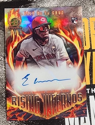 2024 Bowman Elly De La Cruz RC Rising Infernos Auto /99 Reds RIA-ED