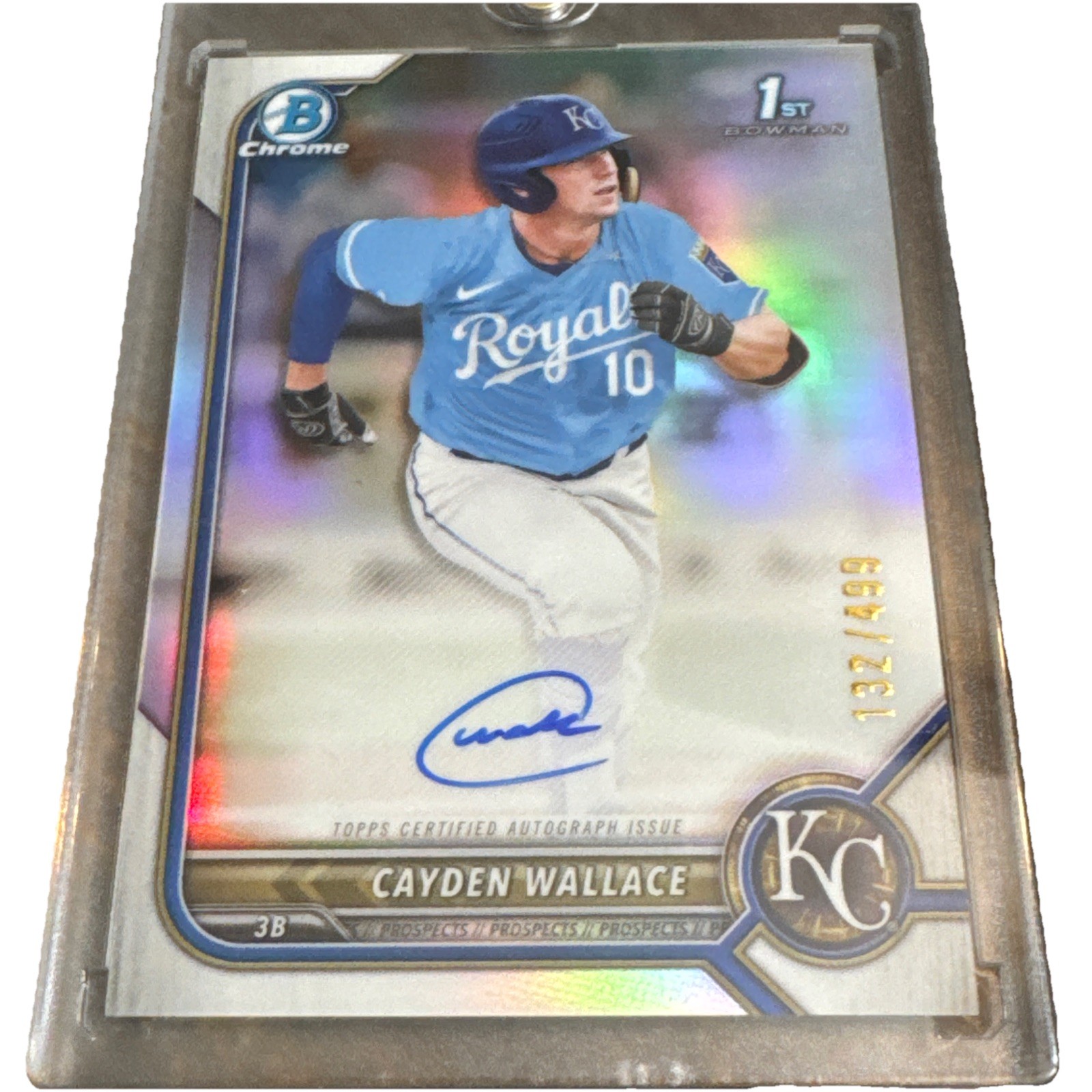 2022 Bowman Draft Chrome Auto Cayden Wallace #CDA-CW Refractor /499 (AU, RC)