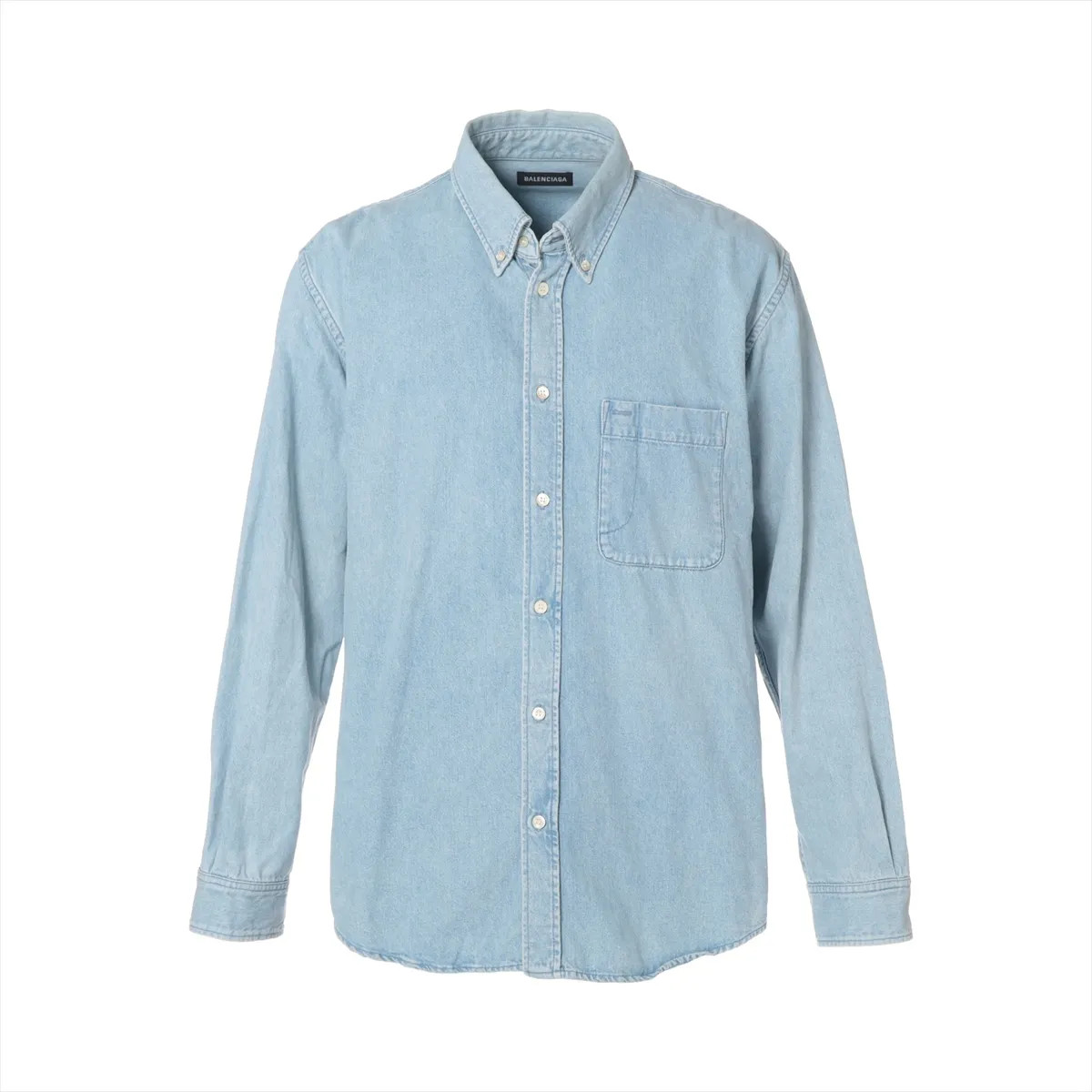 BALENCIAGA デニムシャツ ライトブルー Balenciaga 18 years Cotton Denim shirt 37 Men's Blue 557578 | eBay