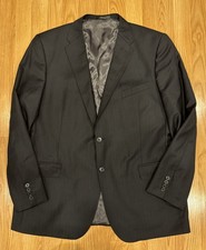 Ermenegildo Zegna Black Label Wool Silk Blazer Men 46 Saks Fifth Ave