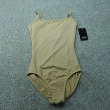 Bloch Leotard Womens Small Beige Camisole Sleeveless Ballet Dancewear L5607