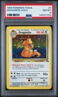 1999 POKEMON FOSSIL #4 DRAGONITE-HOLO PSA 8