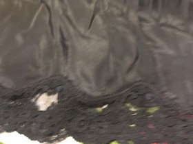 Lady Lynne Black Lace Embroidered Half Slip 25" USA Made NOS