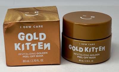 I Dew Care GOLD KITTEN Revitalizing Golden Peel Off Mask 2.70oz 80mL NIB