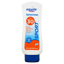 Equate Sport Broad Spectrum Sunscreen Lotion, SPF 30, 8 Fl Oz 1.07 per gallon