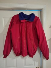 Vintage Men's Lands End Squall Jacket Made in USA Blue Purple Fleece Lined Large