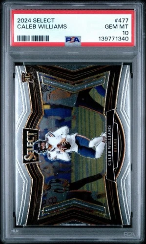 2024 PANINI SELECT CALEB WILLIAMS #477 FIELD LEVEL ROOKIE PSA 10 BEARS