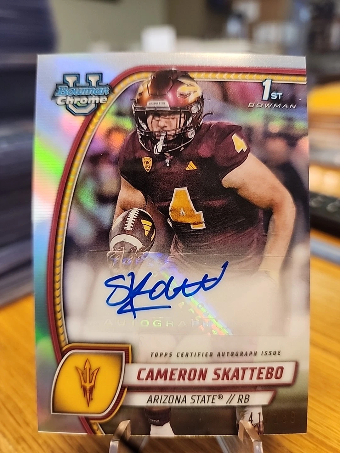 Cameron Skattebo trading card