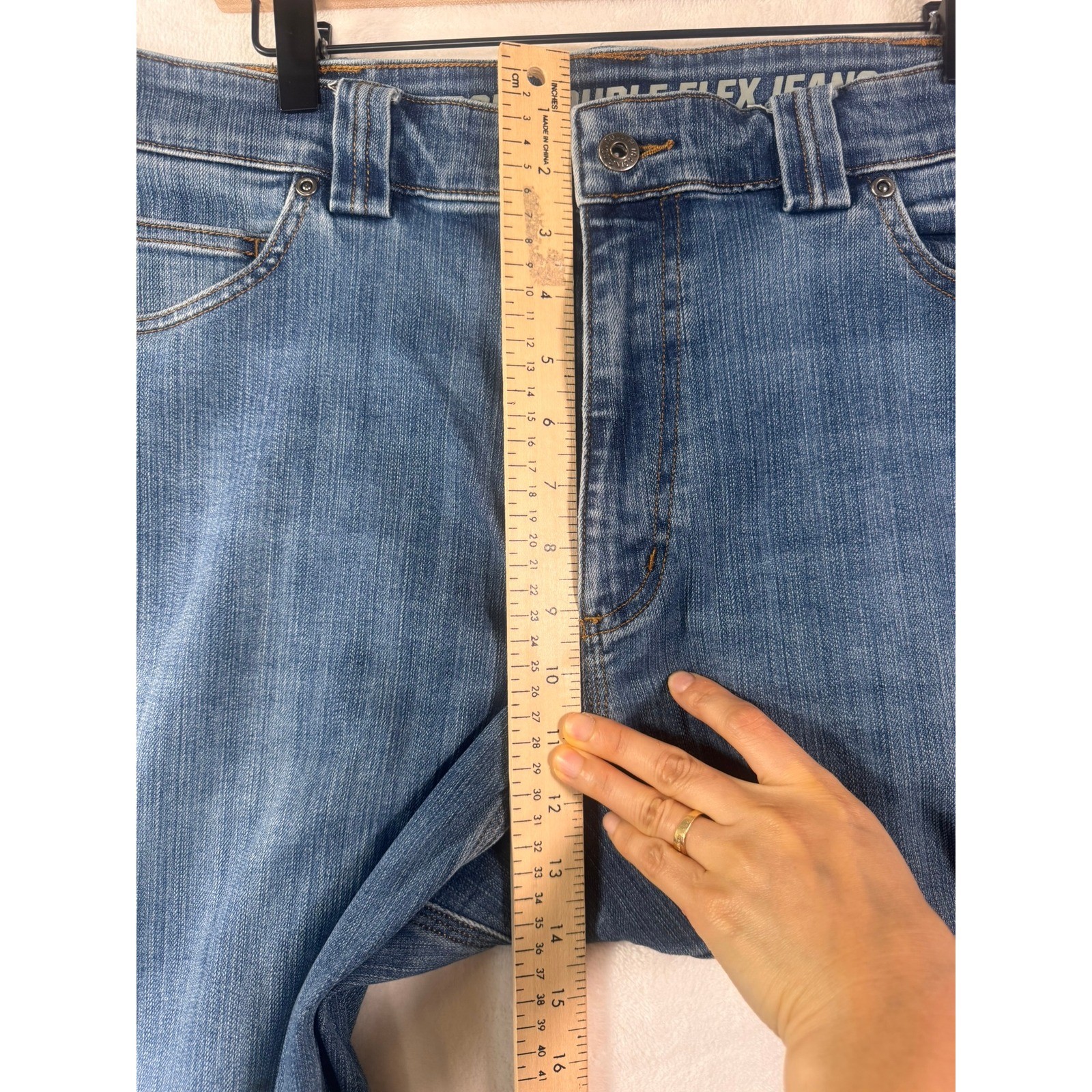 Duluth Trading Co Ballroom Double Flex Carpenter Jeans Mens 38x30 Blue Denim image 9