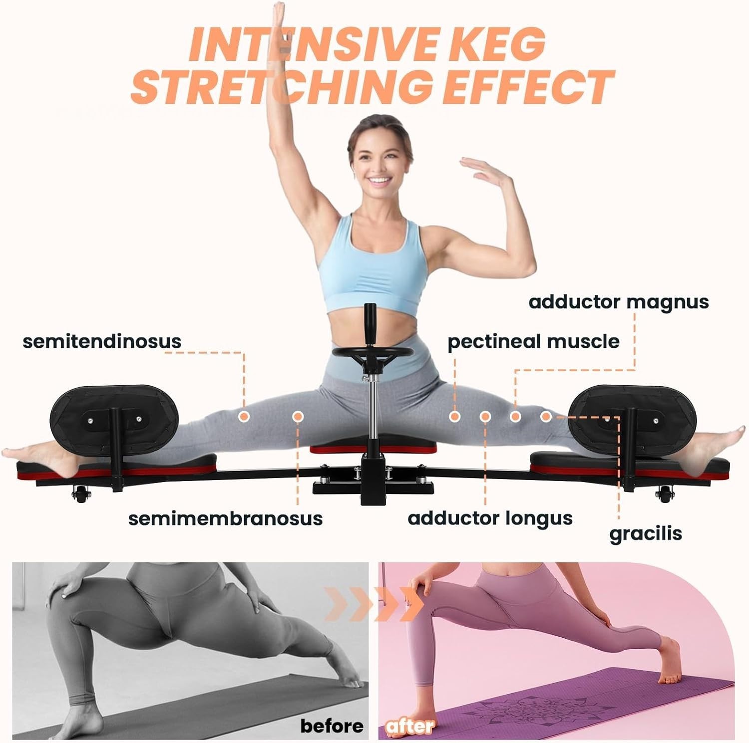400LBS Leg Stretcher Splits Machine Hip Split Stretching Trainer Arts ...