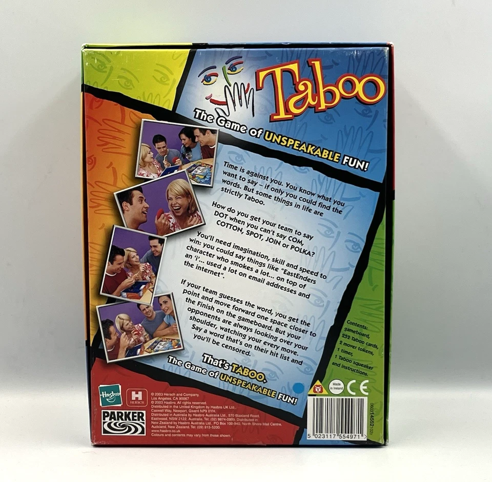 Taboo Board Game 2003 Edition The Game of Unspeakable Fun Parker Games Complete - Image 3 of 4