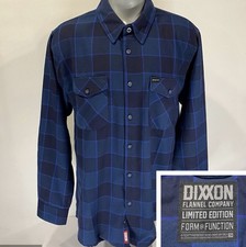 Dixxon Flannel 2xl Mens Shirt Limited Edition Form Function Blue Plaid Snap-on
