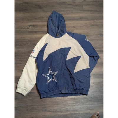 Vintage Dallas Cowboys Logo Athletic Pro Line Shark Tooth Jacket Blue White L
