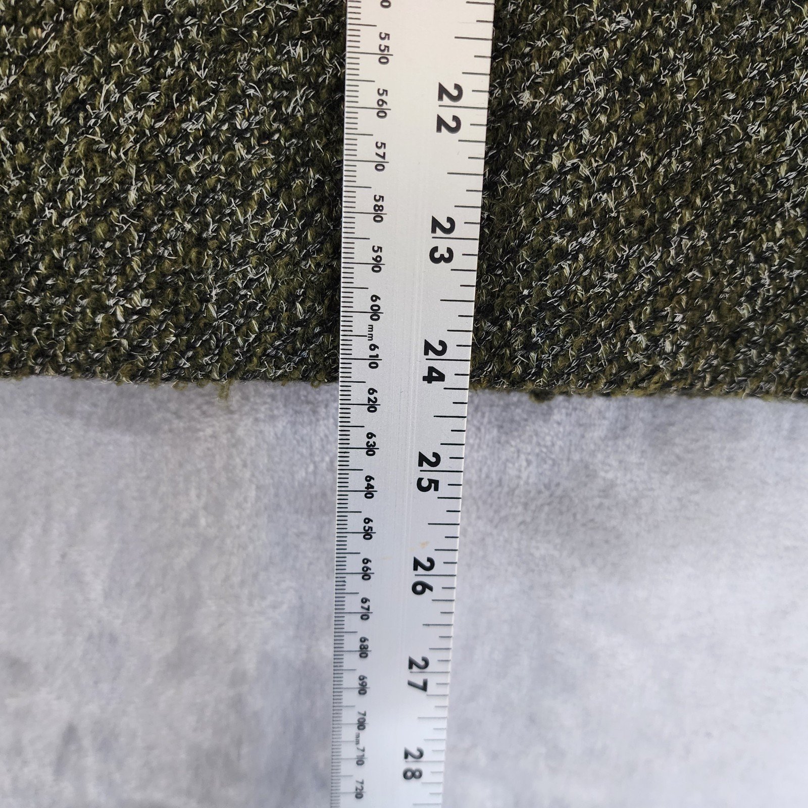 Vintage Wool Fur Coat Womens Medium Abraham Straus Olive Green Black Collar 