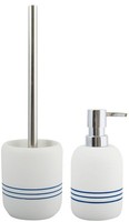 Msv Pacco Seifenspender Wc BüRste ToilettenbüRste Set KlobüRste Weiß Poylresin