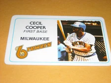 1981 CECIL COOPER PERMA GRAPHICS SUPERSTAR CREDIT CARD