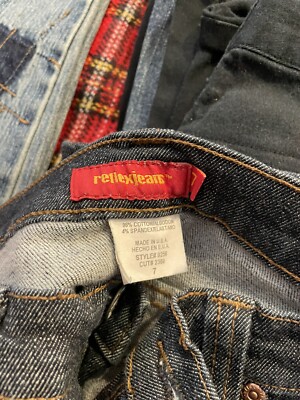 REFLEX STRAIGHT DARK WASH STRETCH DENIM JEANS SIZE