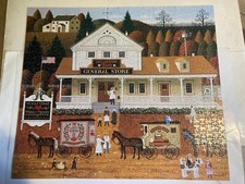 TREEHOPPER'S GENERAL STORE 1000 piece puzzle CHARLES WYSOCKI Hasbro COMPLETE