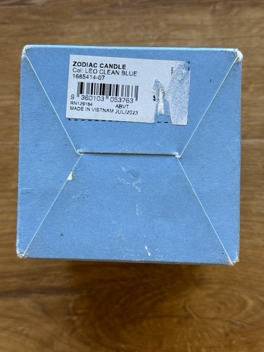 Zodiac Candle Leo Clean Blue Vanilla by Typo BRAND NEW, Box Wear - Picture 11 of 11