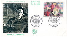 1322  + FDC   ENVELOPPE  1er JOUR   14  JUILLET   R. DE LA FRESNAYE