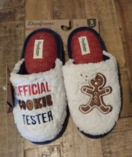 Dearfoams Slippers Womens Official Cookie Tester Size Small (5-6)