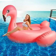 Giant Inflatable Flamingo Party Island Ride on Swimming Pool Float