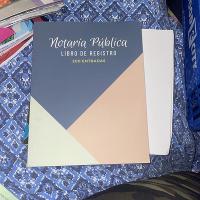 Public Notary Registry Book 200 Entries Spanish Version Notaria Publica Libro De