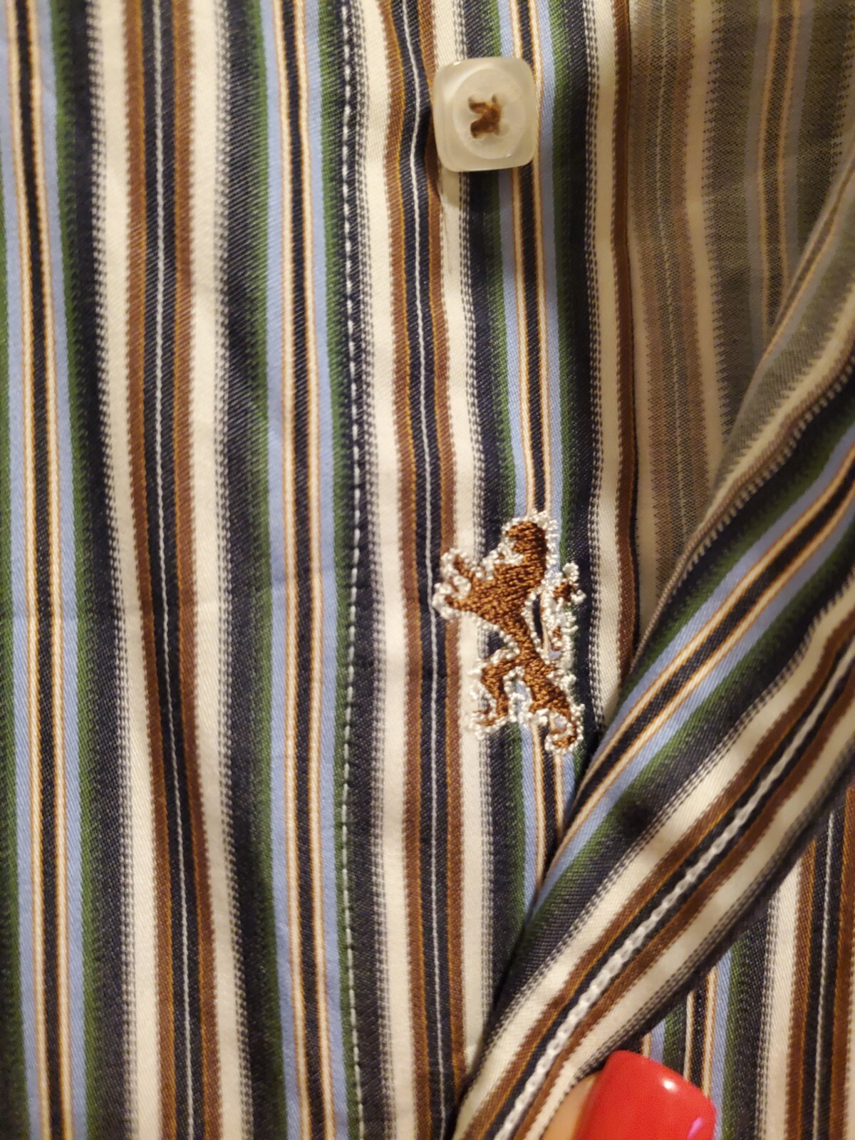 BUGATCHI long sleeve button down, striped with co… - image 1