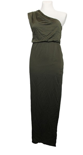 Kleid Elegant Abendkleid Partykleid Asos Khaki Maxikleid Lang Khaki Olive 36-image