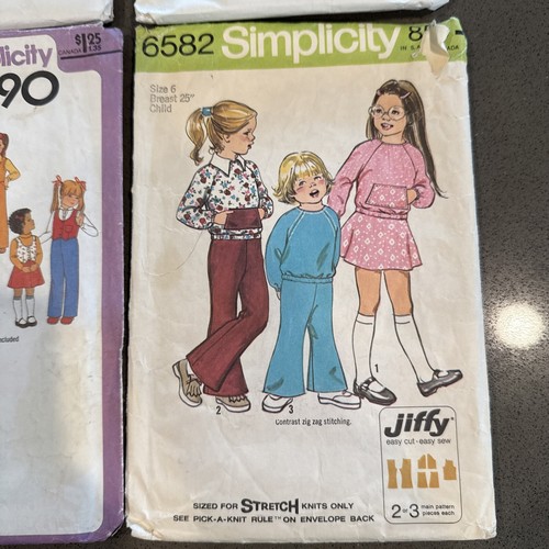 Patrones de costura vintage niñas años 70’s 6 ropa niños McCall Butterick Simplicity - Imagen 11 de 18