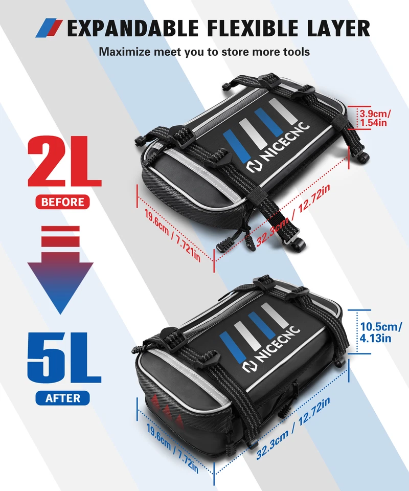 Motorcross Front Mudguard Bag Fender Tool Pack For KTM Honda Kawasaki Dirt Bike - Image 3 of 4