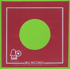 BELL RECORDS uk brown/red - REPRODUCTION RECORD COMPANY SLEEVES - pack of 10 
