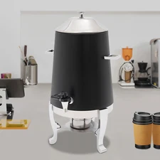 Beverage Dispenser for Coffee Tea Hot Water with Stand & Fuel Holder Black New!