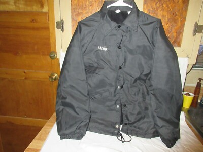 Vtg Riesel Construction Oil Field 100% Polyester Lined Windbreaker Jacket Sz. S