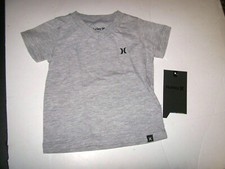 New Hurley short sleeve tee T shirt boys solid gray  V neck 12M 12 month