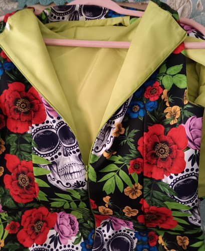 Day Of the Dead Costume - Size Small- High Quality Dress/Jacket/ Lined Colorful! - Picture 7 of 10