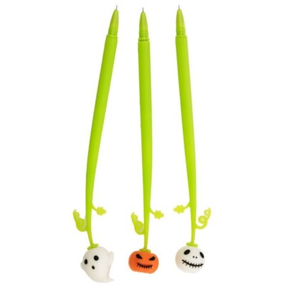 3er Set lustiger Kürbis & Geist Stift mit feiner Spitze
