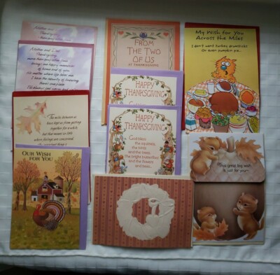 Lot of 10 Unused Greeting Cards Thanksgiving Holiday Ambassador Greetings 