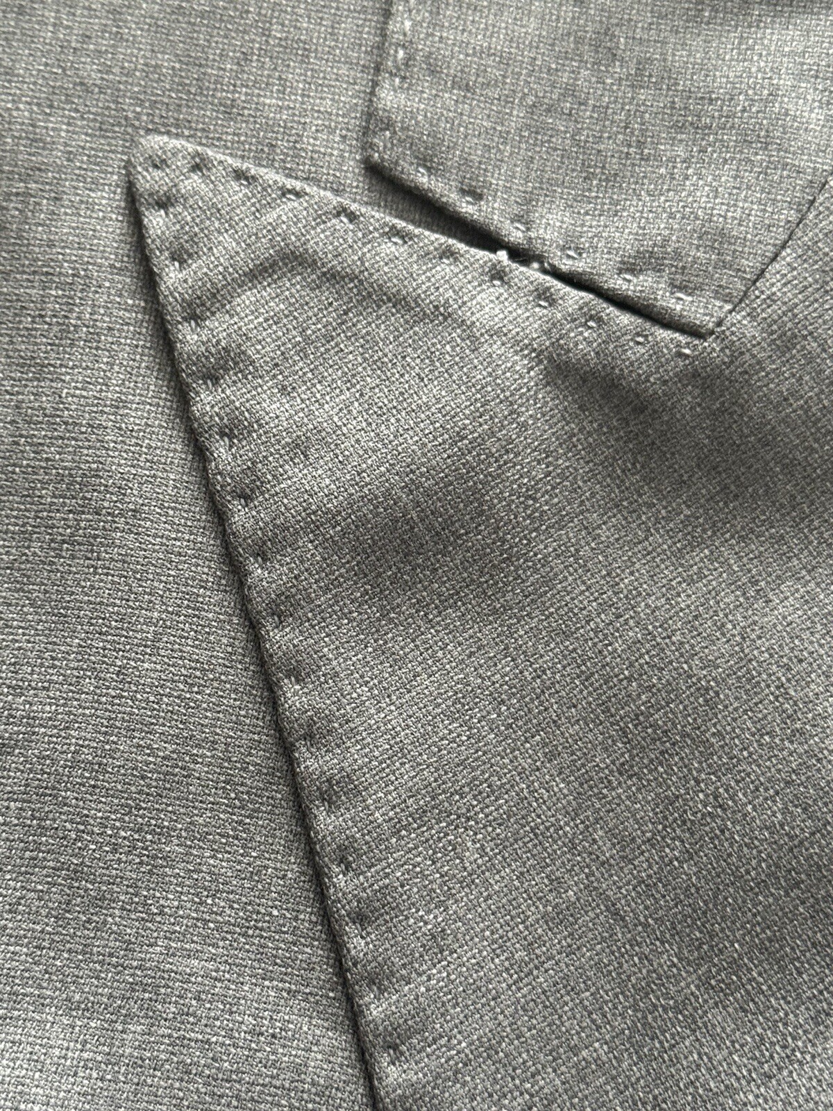 Brunello Cucinelli Solid Woven Light Gray Peak La… - image 6