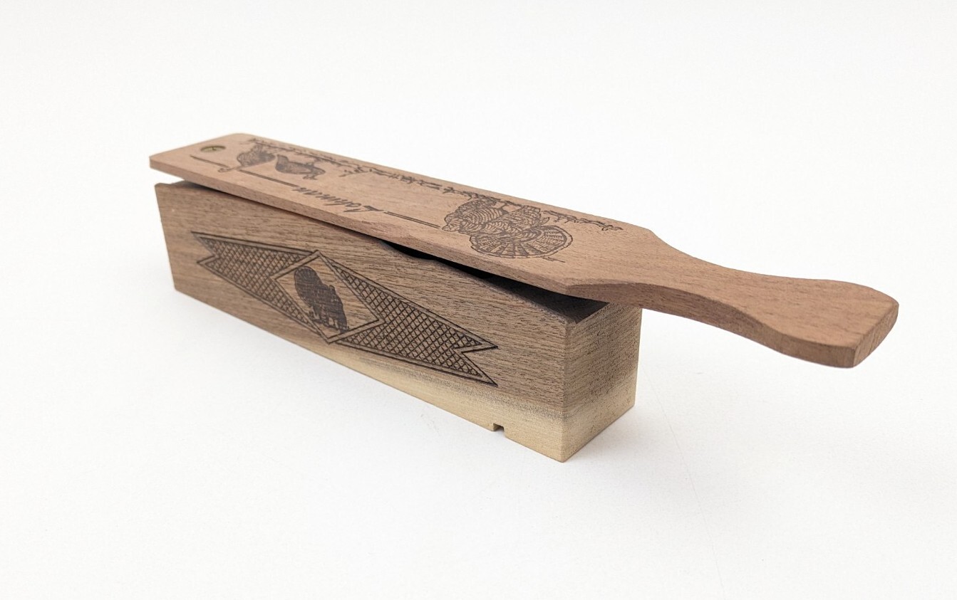 Vintage Lohman Double Thunder Turkey Box Call Dual Chamber Wood 877