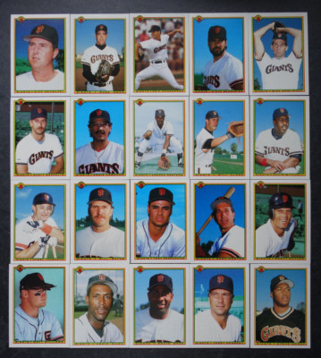 1990 Bowman San Francisco Giants Team Set of 20 Baseball Cards