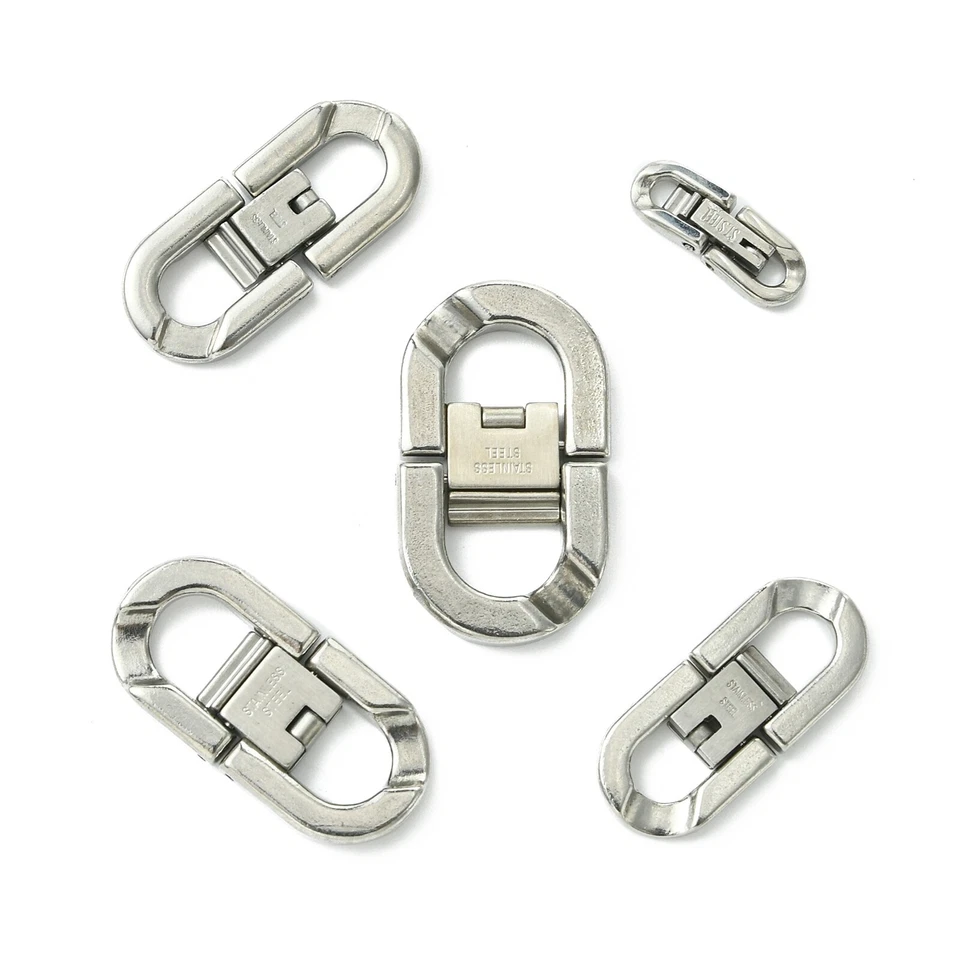 5x Stainless Steel Foldover Clasps Necklace Bracelet Bayonet Clasps for DIY - Image 2 of 4